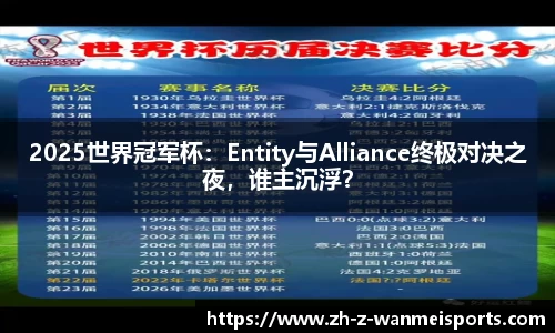 2025世界冠军杯:Entity与Alliance终极对决之夜,谁主沉浮?